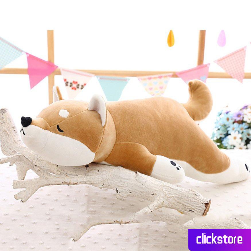 Thú nhồi bông hình chú chó shiba inu corgi cỡ lớn cao cấp