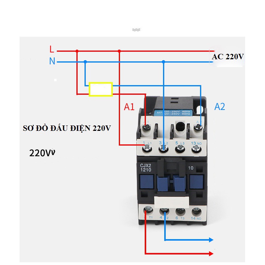 Contactor Khởi Động Từ 12A/220V/380V tải 3000w - 5000w Chất Lượng Cao