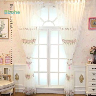 Rèm cửa vải mỏng in hoa lãng mạn