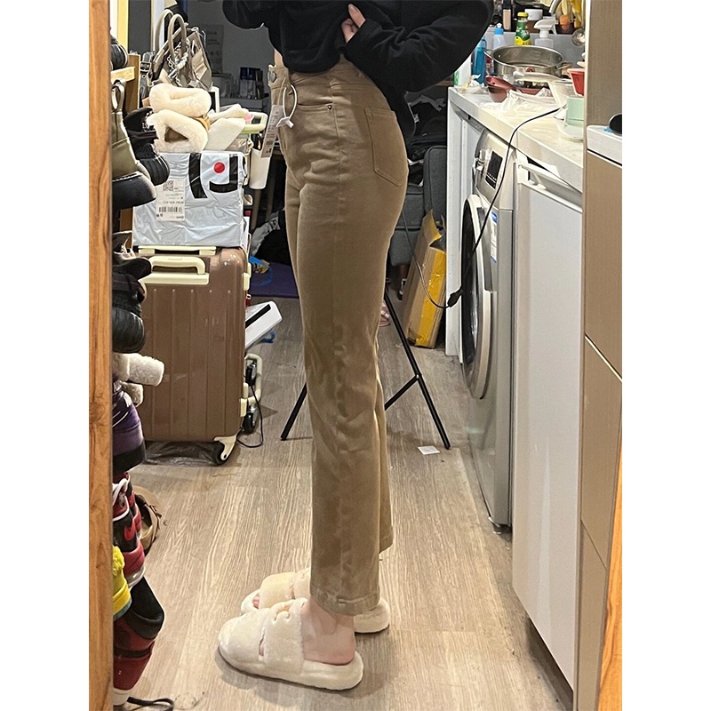 Quần Jean Nữ Lưng Cao Ống Đứng Phong Cách vintage Mỹ