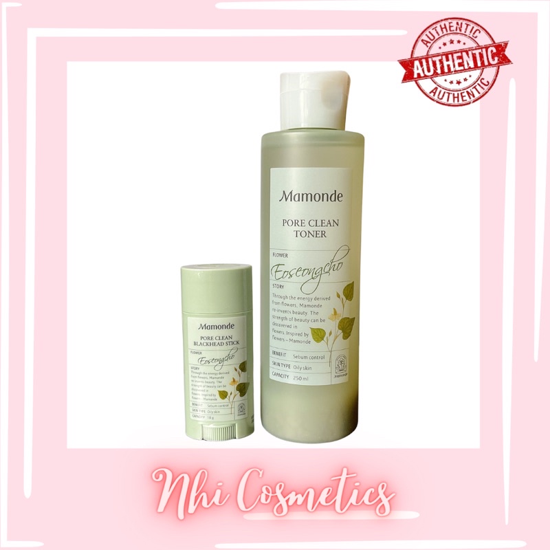 Combo Toners + Thanh Lăn Mụn Mamonde Diếp Cá