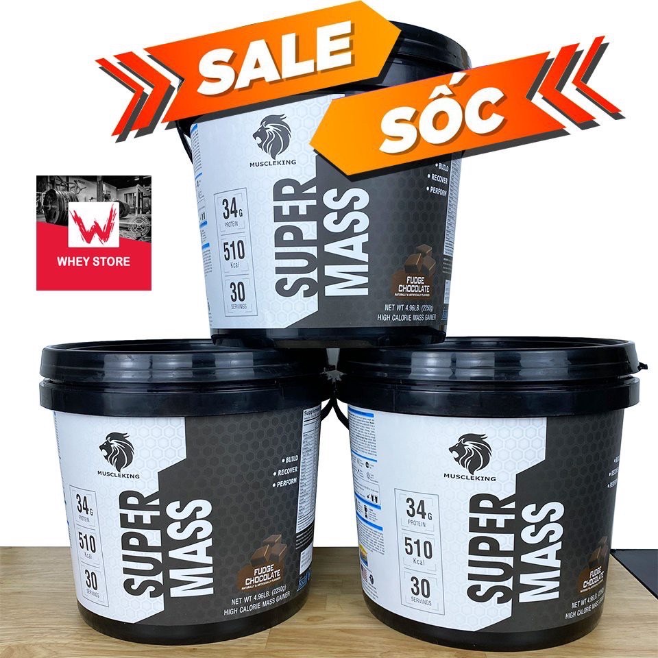 Sữa Tăng Cân Mas MuscleKing 2kg + Tặng Shaker+ Tăng Cân Hấp Thụ Nhanh