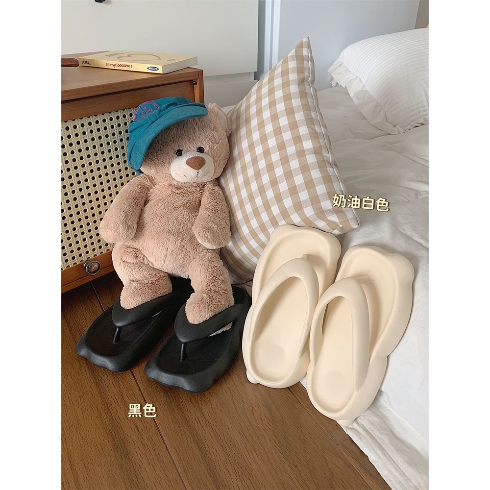 Dép Xỏ Ngón Bằng eva Đế Mềm Chống Trượt Họa Tiết Tai Gấu Dễ Thương Thời Trang Mùa Hè Dành Cho Bạn Gái