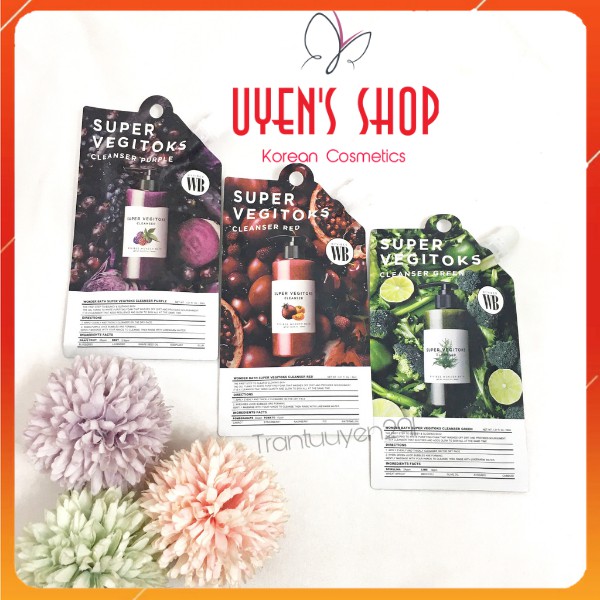 (Có tách lẻ) Set Sữa Rửa Mặt Rau Củ Wonder Bath Super Vegitoks 30ml (3 items) | BigBuy360 - bigbuy360.vn