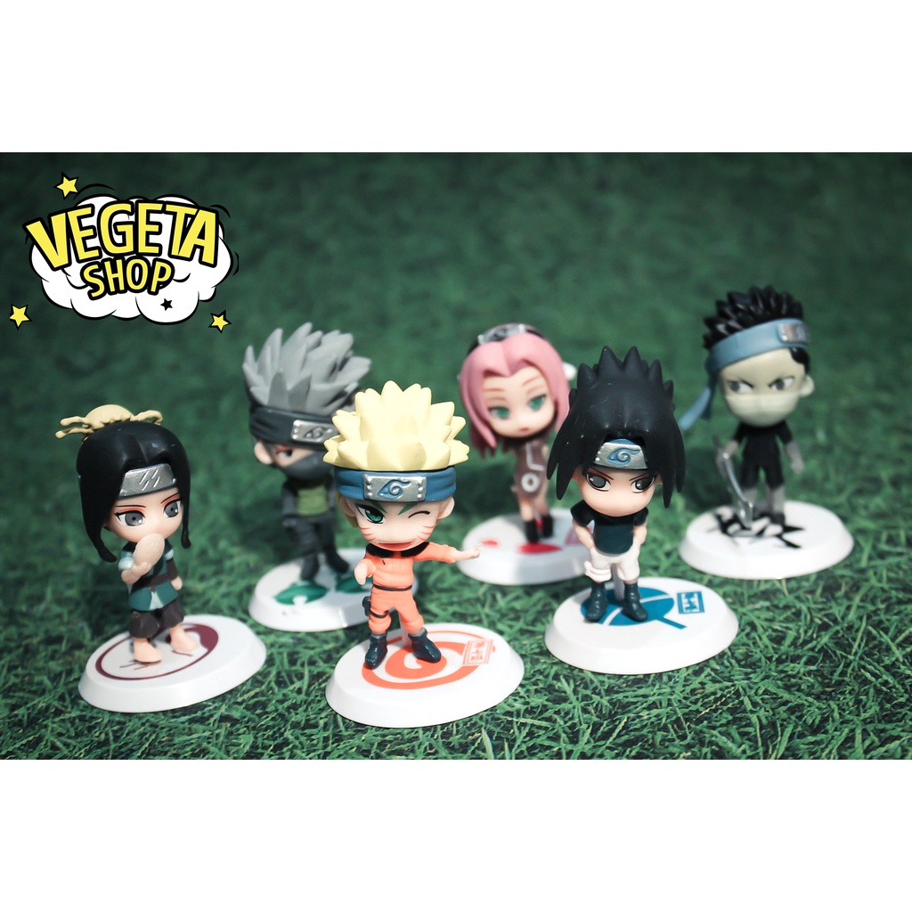 Mô hình Naruto - Set nhân vật Naruto Kakashi Sasuke Sakura Itachi Gaara Orochimaru Nagato Pain Sasori Akatsuki - Cao 7cm