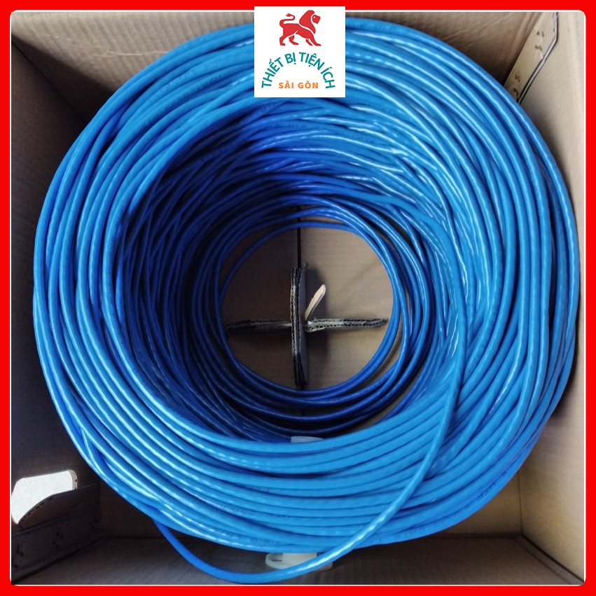 Dây mạng Cat 6 VSP/Tikalink thùng 305m xanh chống nhiễu chéo chống đứt dây - Chính hãng