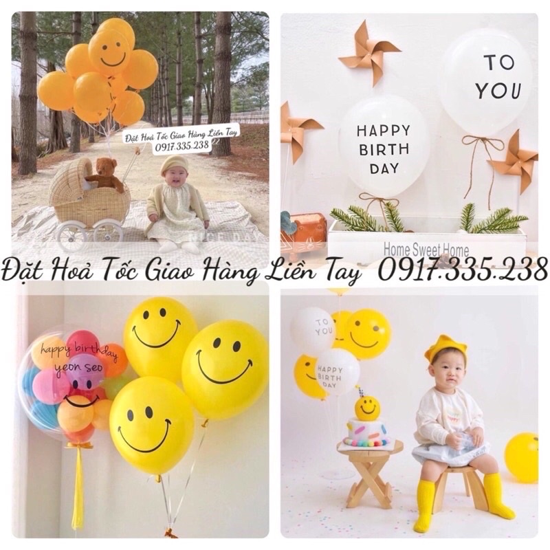 Bóng in HPBD Về nhiều Hoạ Tiết Xinh sang ( bóng đẹp Kiểu HQ )