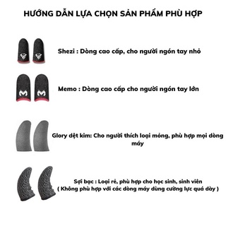 Găng tay chơi game chống mồ hôi tay Memo Shezi giá rẻ cho game thủ ff pubg liên quân.