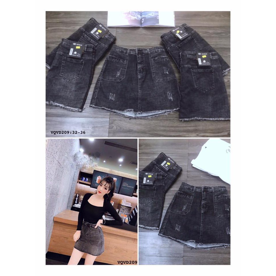 BIGSIZE Quần váy jean VQVD209 (32-36)