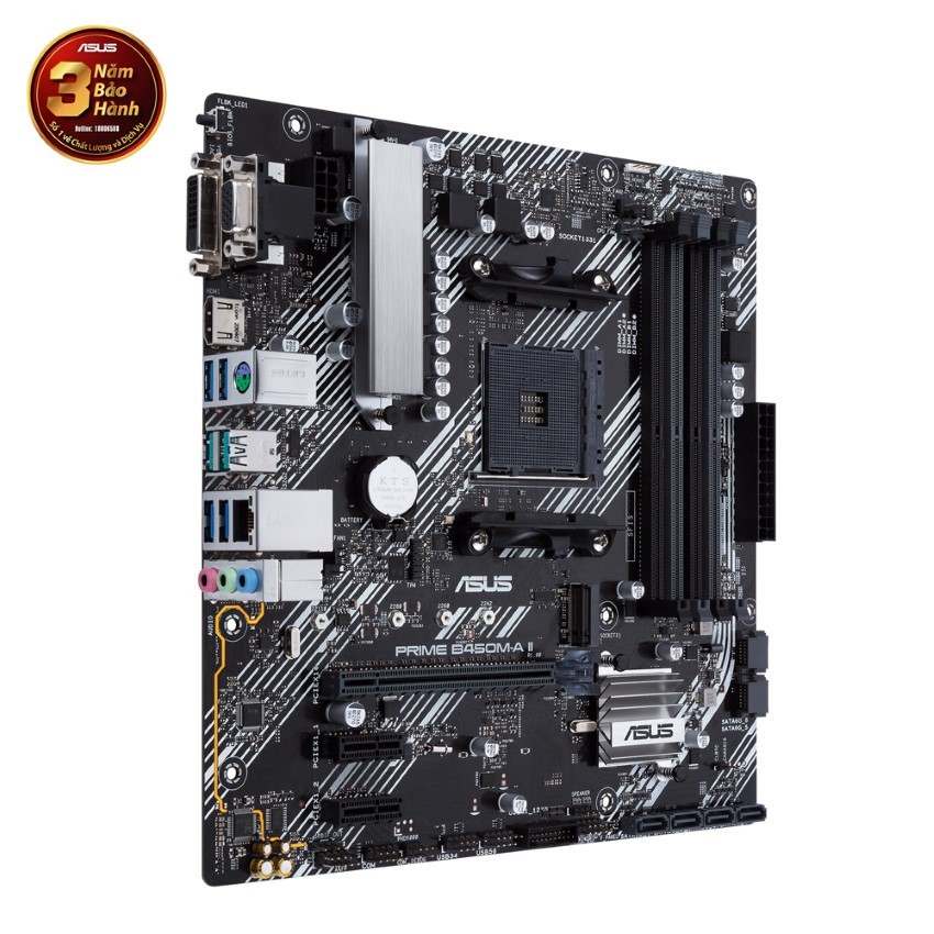 Mainboard ASUS PRIME B450M-A II (AMD B450, Socket AM4, M-ATX, 4 Khe Cắm Ram DDR4), hàng chính hãng, giá tốt