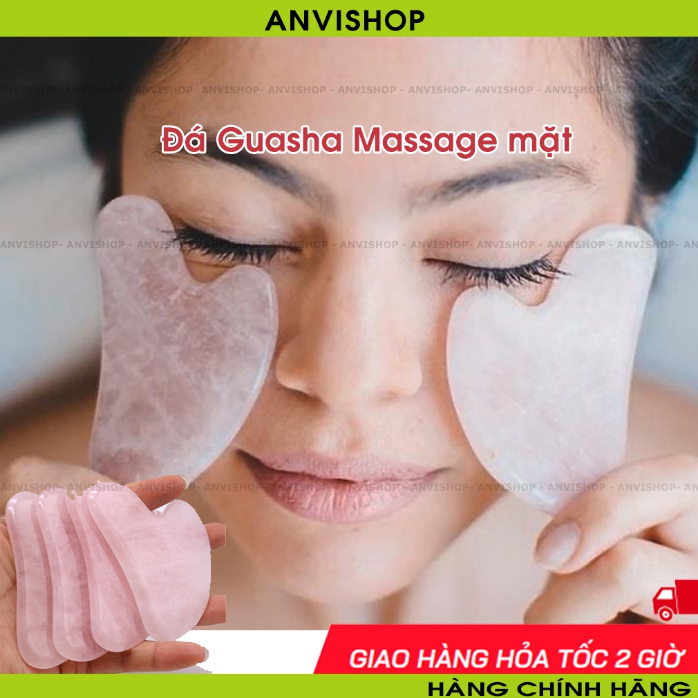 Mát Xa Gua sha massage mặt và cơ thể - guasha giả đá dùng siêu thích