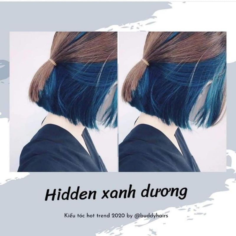 combo nhuộm xanh dương đen khói kèm oxi trợ dưỡng và găng tay | BigBuy360 - bigbuy360.vn