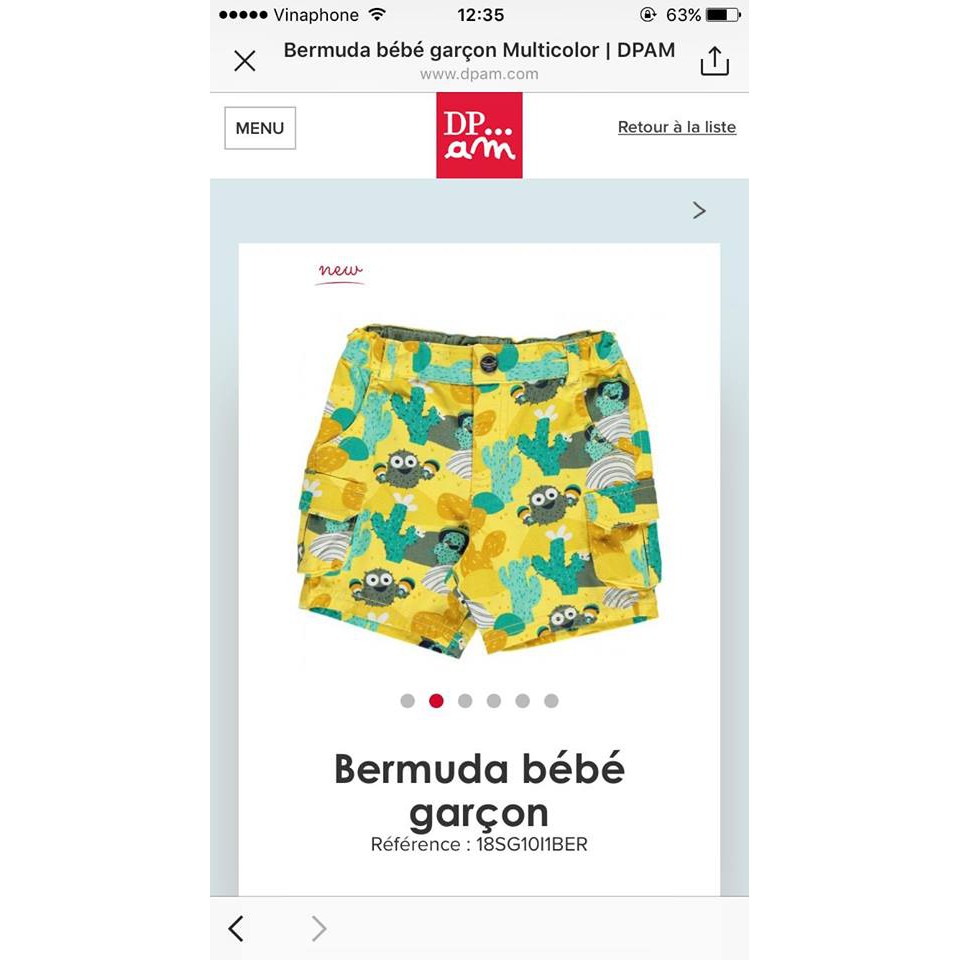 Quần bé trai họa tiết xương rồng