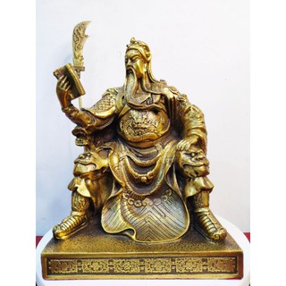 Tượng Quan Công Ngồi Ghế Da Hổ Bằng Đồng - Tượng phong thủy