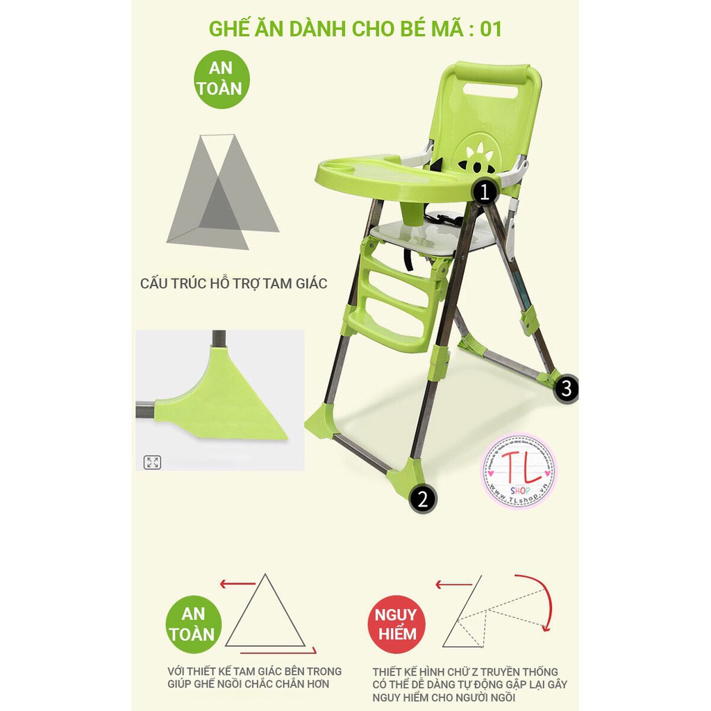 GHẾ NGỒI ĂN CHO BÉ
