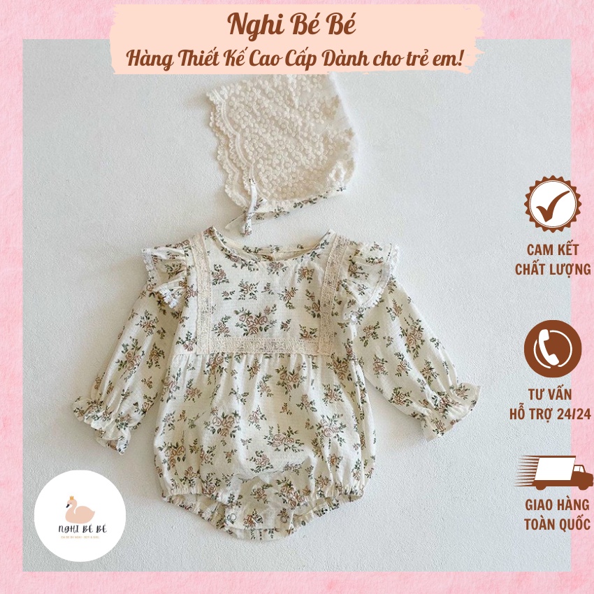 Áo thu đông 💥 MẪU MỚI 💥 bộ bodychip Hoa Nhí cho bé gái 5-15kg ( Không Kèm mũ)
