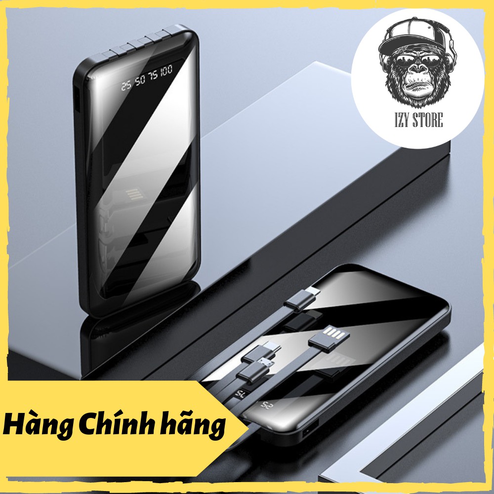 Sạc Dự Phòng 20000Mah VINING 276S Đa Năng Có Sẵn 4 Dây Màn Hình LED Hiển Thị Pin