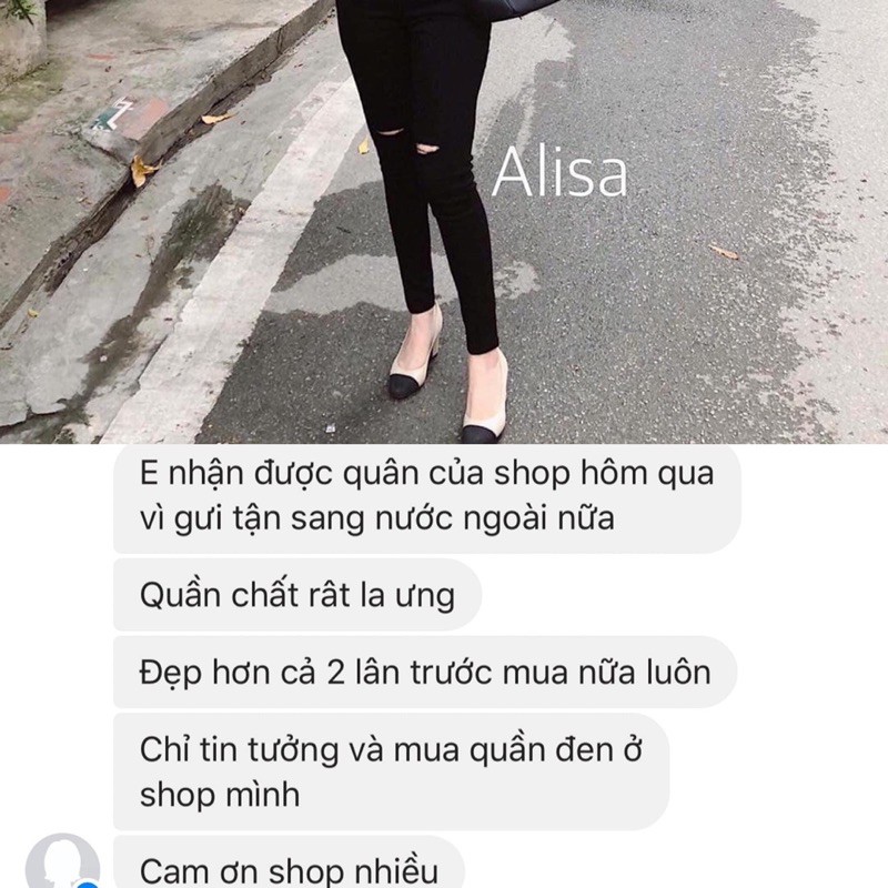 Quần Jeans thô bò ( co giãn 4D ) rách gối và không rách gối - ALISA