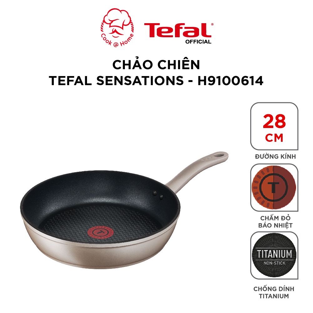 Chảo chiên Tefal Sensations size 24, 26, 28cm - H9100414/H9100514/H9100614