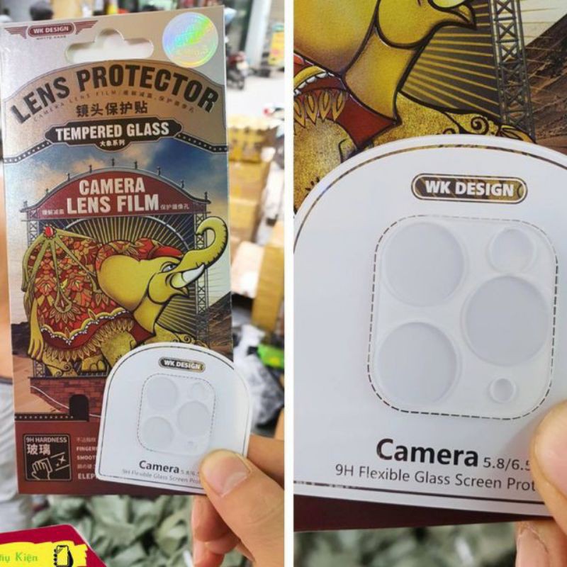 Tấm Dán Cường Lực Bảo vệ Camera Iphone 11 11 Pro 11 Pro Max WK Kingkong