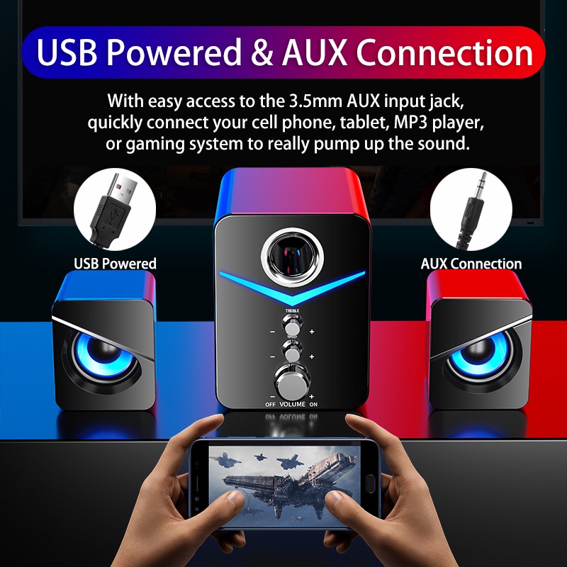 Loa Bluetooth Âm Thanh Siêu Trầm Cho Máy Tính/Laptop/TV