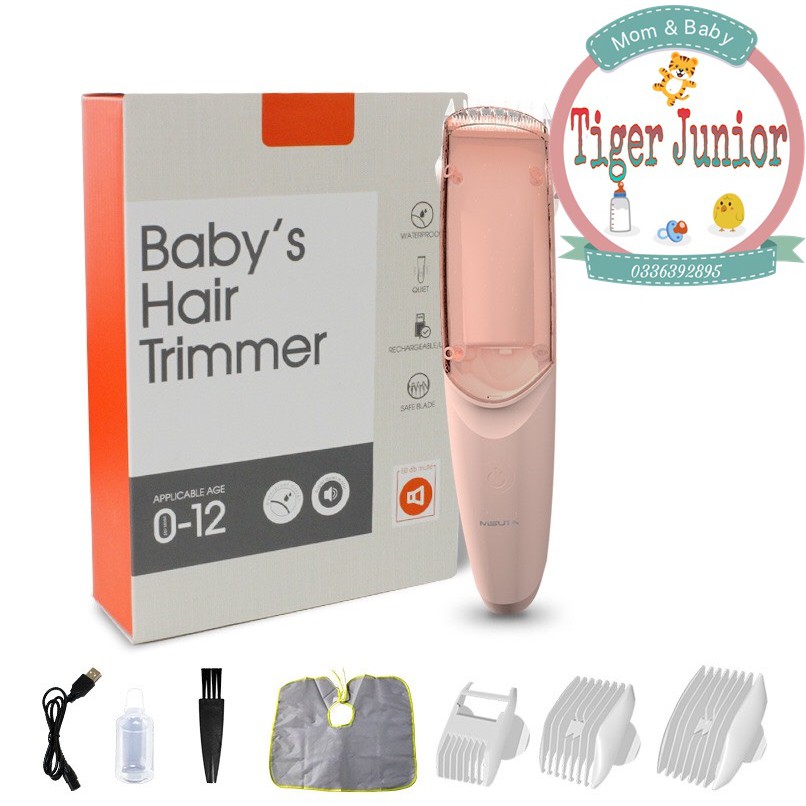 Tông Đơ Cắt Tóc Cho Bé NISUTA Hút Tóc Thừa Sạc Pin DD139