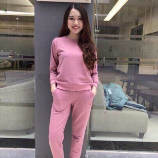 Bộ uni trơn nữ mặc nhà