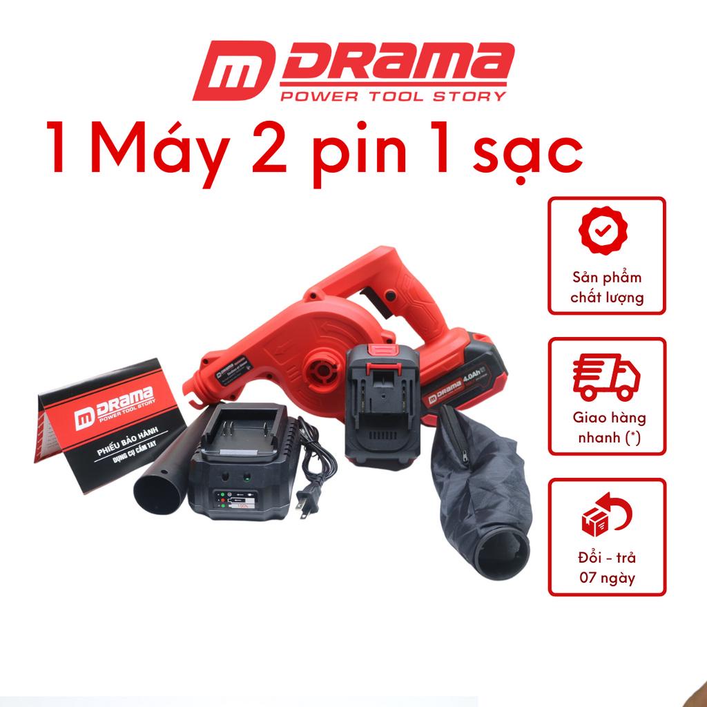 Máy Thổi Bụi dùng pin DRAMA Đỏ 1 máy 2 pin 1 sạc dung lượng cao