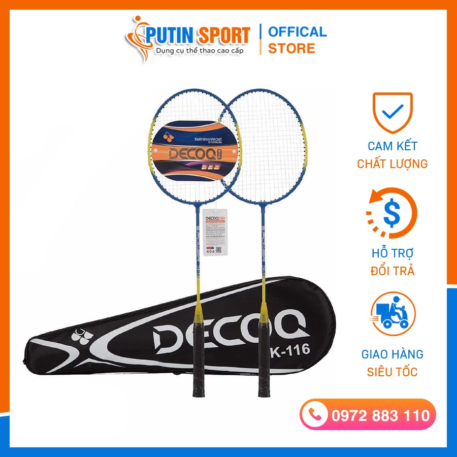 Bộ 2 Vợt Cầu Lông DECOO DK105 - DECOO DK116 Vợt cầu lông đan sẵn lưới , chất liệu cao cấp chắc chắn - Putin Shop