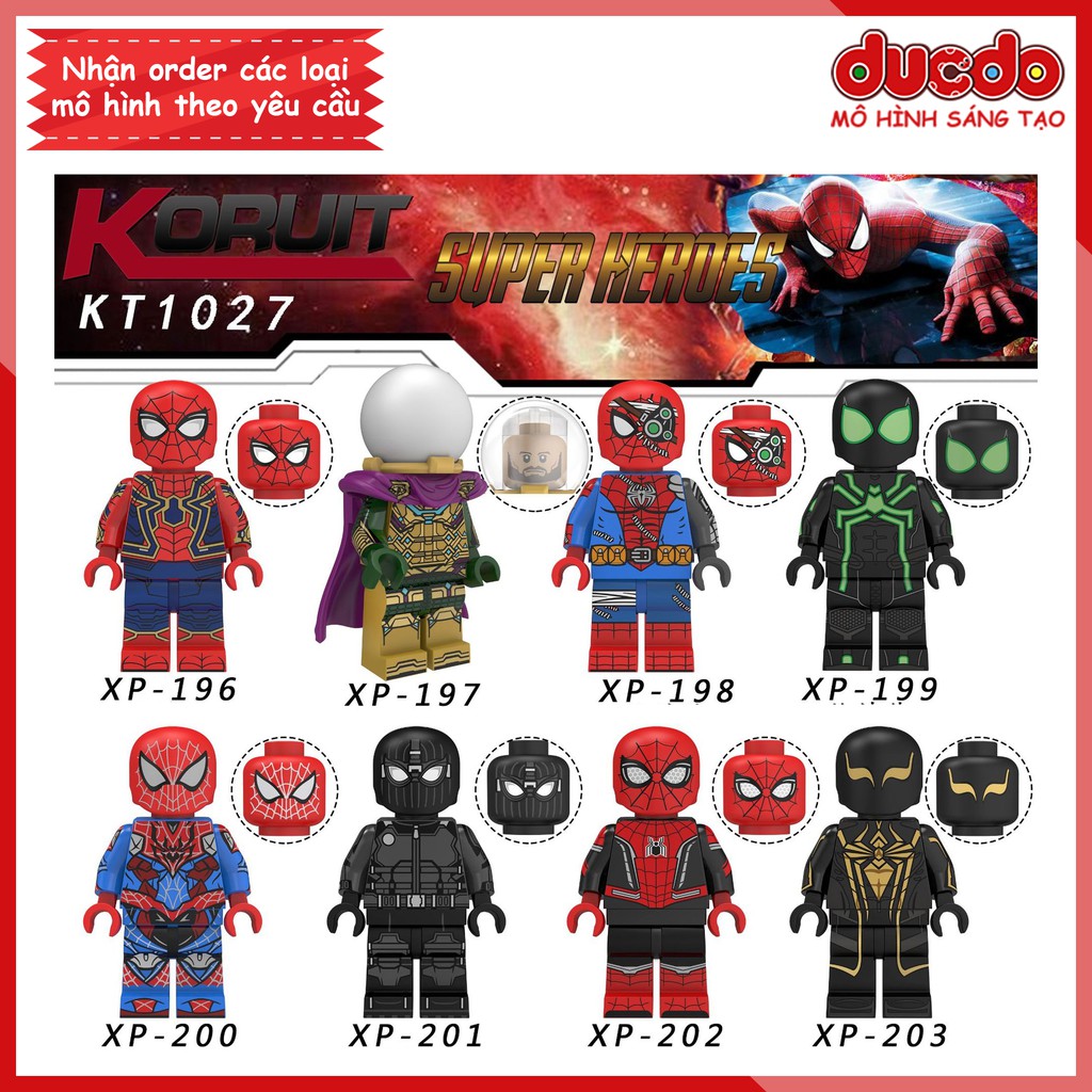 Minifigures các nhân vật Spider Man Far From Home - Đồ chơi Lắp ghép Xếp hình Mô hình Mini KORUIT KT1027