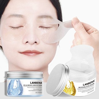 [Hàng mới về] Hộp 50 miếng mặt nạ mắt Hyaluronic Acid/Retinol săn chắc và giảm quầng thâm thương hiệu LANBENA