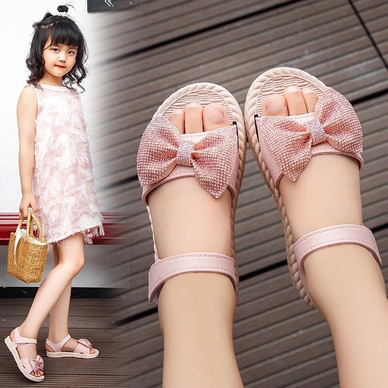 Sandal hình nơ ngộ nghĩnh cho bé gái
