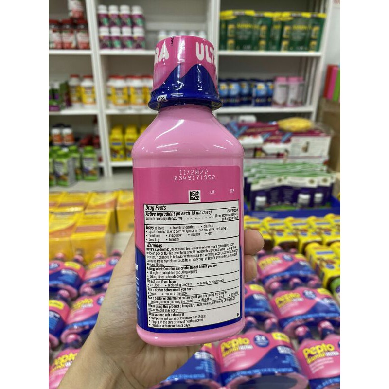 Siro Pepto giảm các triệu trứng đau dạ dày Pepto Bismol 354mlDate 11/2022