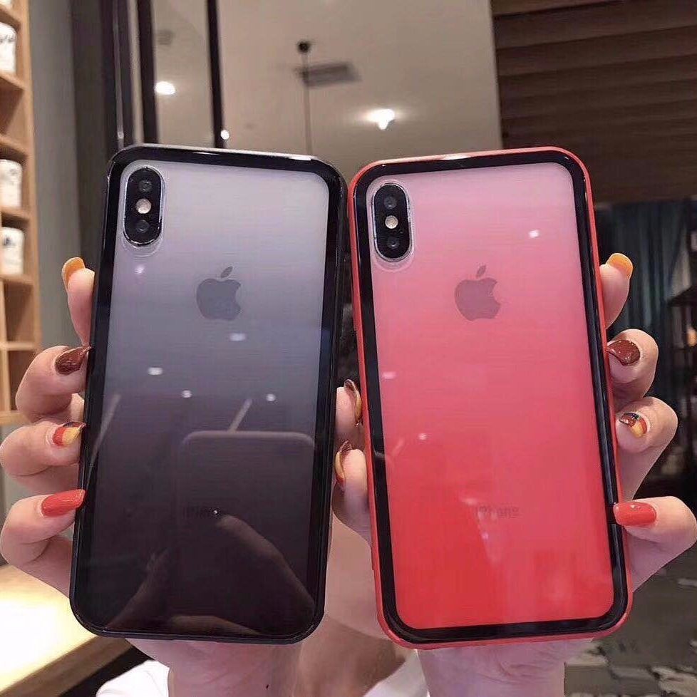 ❧ Ốp điện thoại lưng iPhone Net red x mobile phone case transparent gradient color iphoneXR/6s/7/8plus anti-drop silicone all-inclusive soft cover | BigBuy360 - bigbuy360.vn