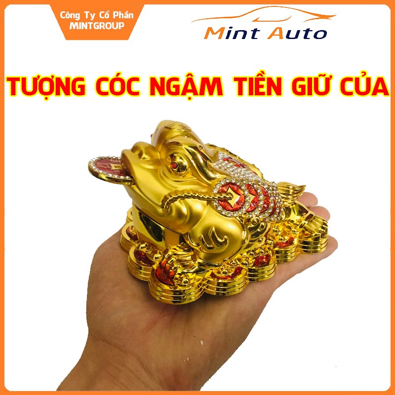 Nước hoa ô tô tượng cóc ngậm thiềm thừ bằng hợp kim chắc chắn cao cấp - sang trọng ( màu vàng )