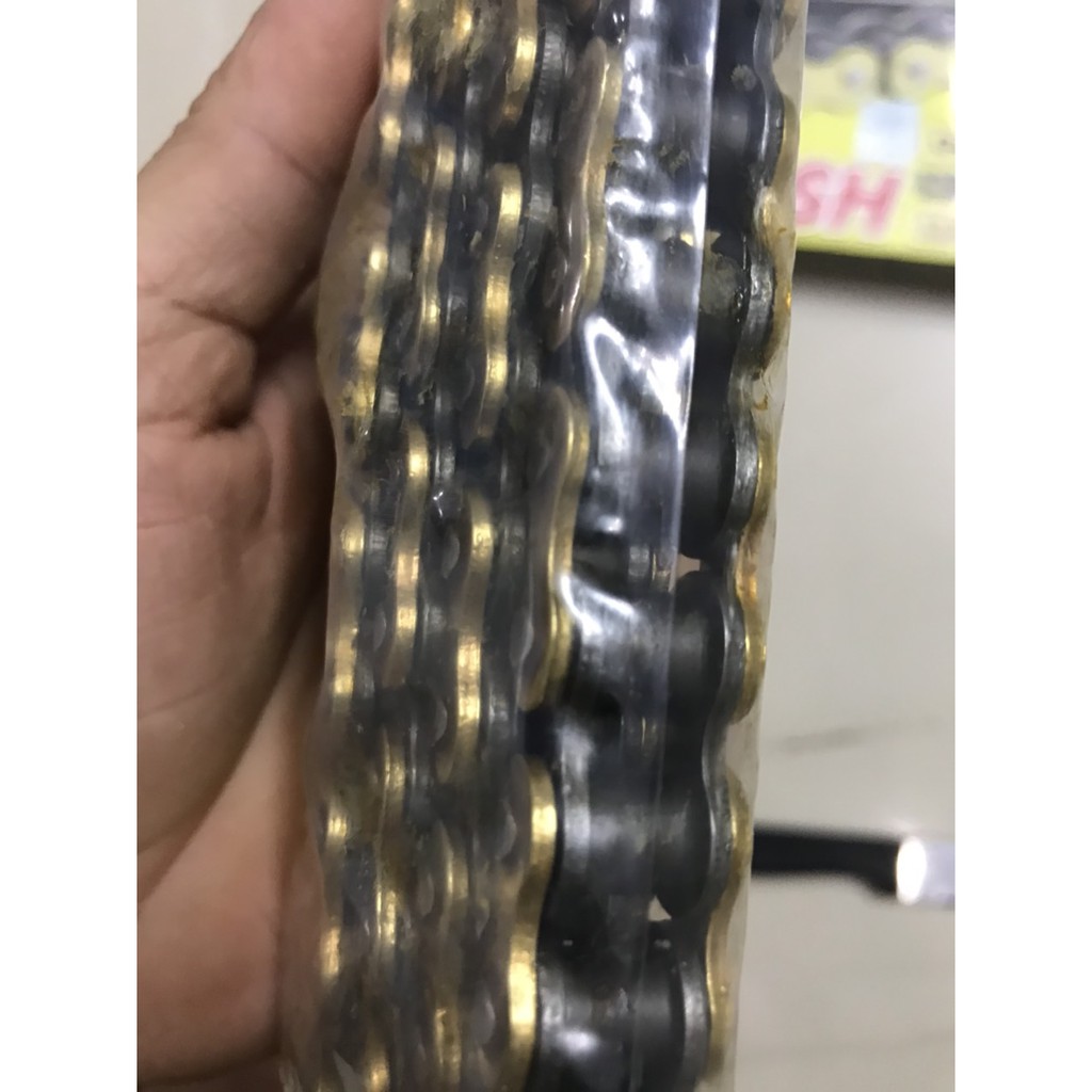 Bộ nhông, sên, dĩa Exciter 135(5 số)( nhông14, dĩa 38, sên Hodaka 428SH gold)