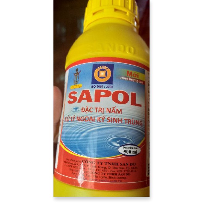 (Thuốc Thủy Sản) Đặc trị nấm, xử lý ngoại ký sinh trùng trên cá- Sapol- sản phẩm mới hoạt lực cao,cực hiệu quả