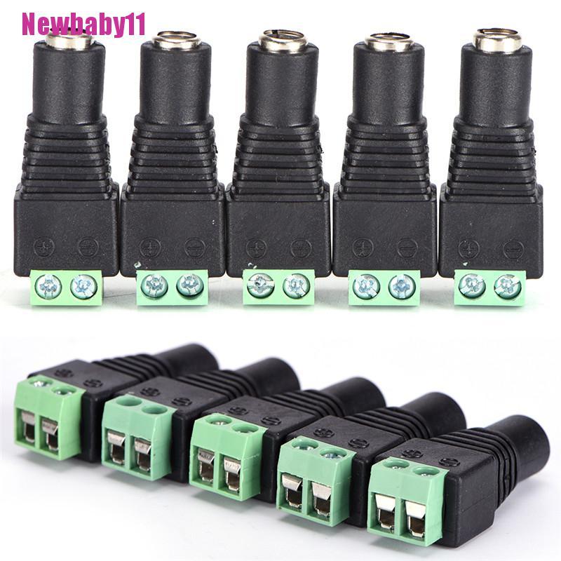 Bộ 5 Đầu Nối Nguồn Dc 12v Cho Dây Đèn Led | BigBuy360 - bigbuy360.vn