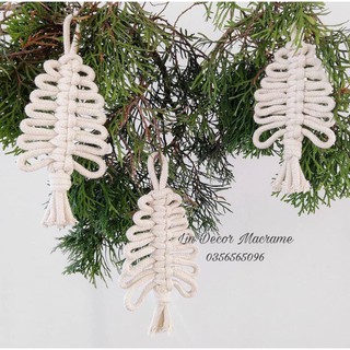 [Giá ưu đãi] SET 2 Cây Thông Mini Macrame Trang Trí Noel / Giáng Sinh