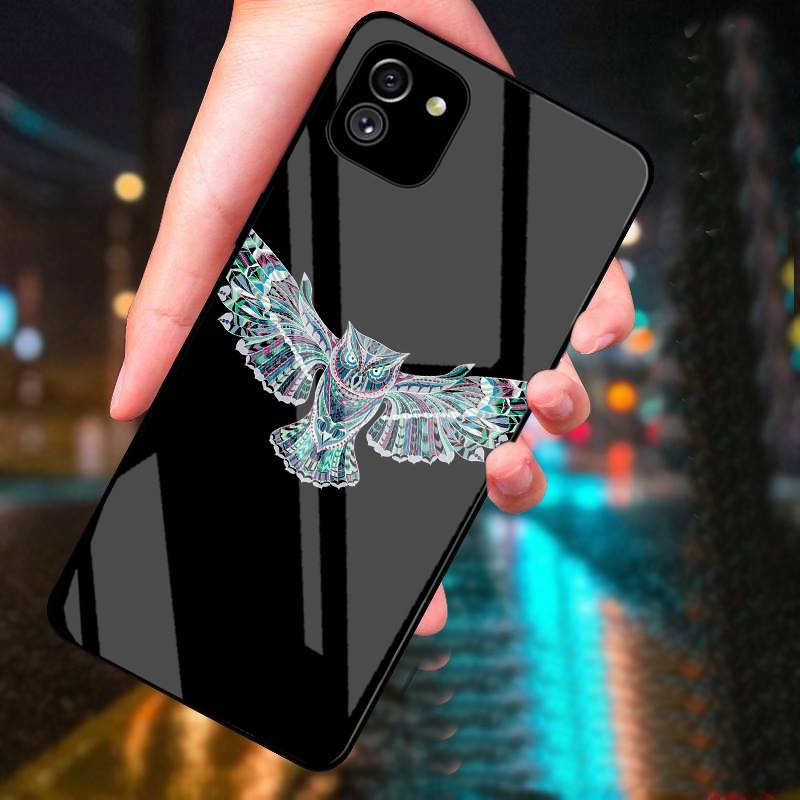 Ốp Lưng SAMSUNG GALAXY A03 mặt kính cường lực cao cấp thiết kế riêng