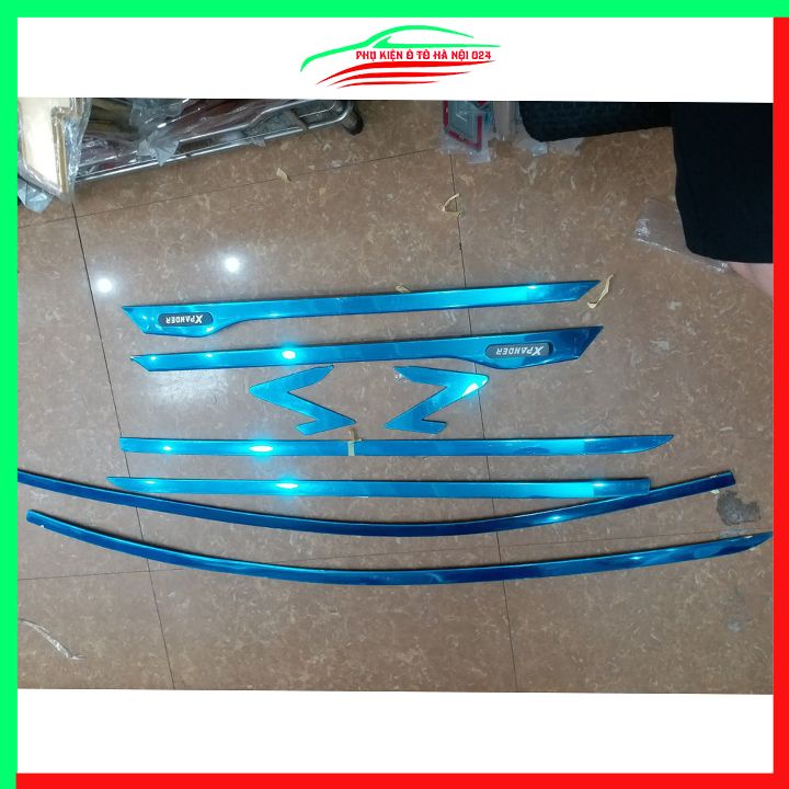 Bộ nẹp viền chân kính cong kính Mitsubishi Xpander 2018-2023 Inox sáng bóng chuẩn form xe