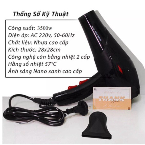 Máy Sấy Tóc Mini Công Suất Lớn 2 Chế Độ Bảo Hành 12 Tháng