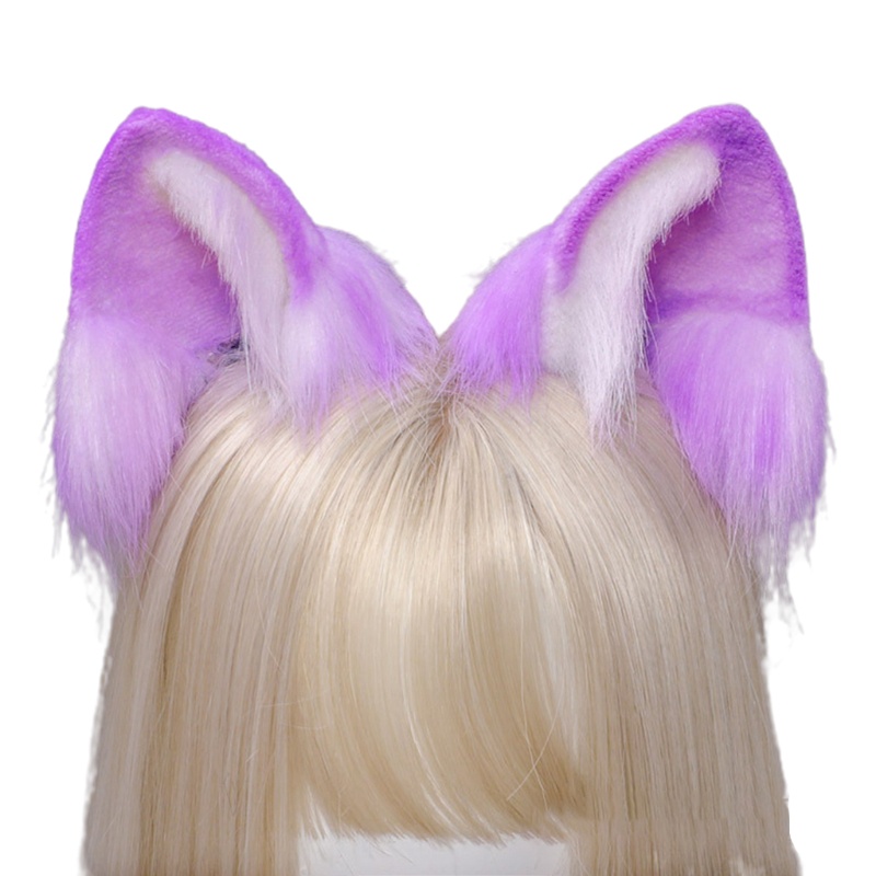 Băng Đô Tai Mèo Giả Lông Nhiều Màu Hóa Trang Lolita Nhật Bản