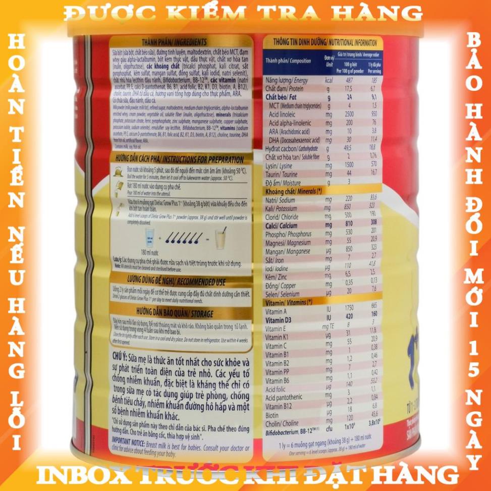 Sữa Bột Vinamilk Dielac Grow Plus 1+ GP3 - Hộp 1,4kg (Đặc chế cho trẻ suy dinh dưỡng, thấp còi) hoangia