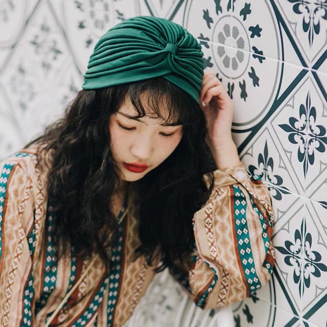 Mũ alibaba nhiều màu phong cách vintage Turban bohomian