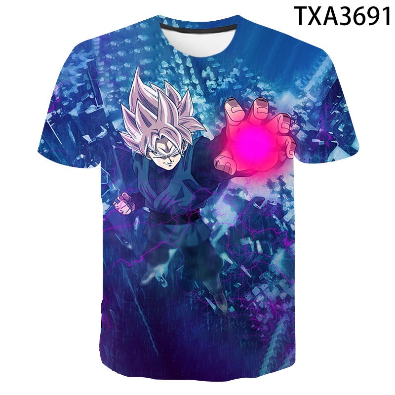 Áo Thun Tay Ngắn In Hình Goku Hoạt Hình Dragon Ball Thời Trang Mùa Hè Dành Cho Trẻ Em