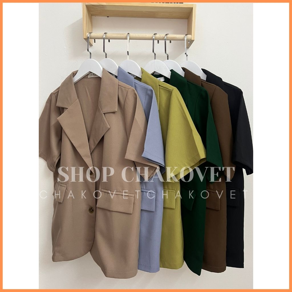 Áo blazer dài tay 1 lớp túi nắp nữ AB8313 be đen áo vest khoác ngoài trơn 2 cúc  phong cách hàn quốc kiểu dáng trẻ trung