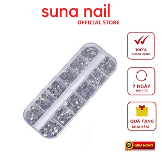 Đá khay chân keo mix size màu trắng 1440v