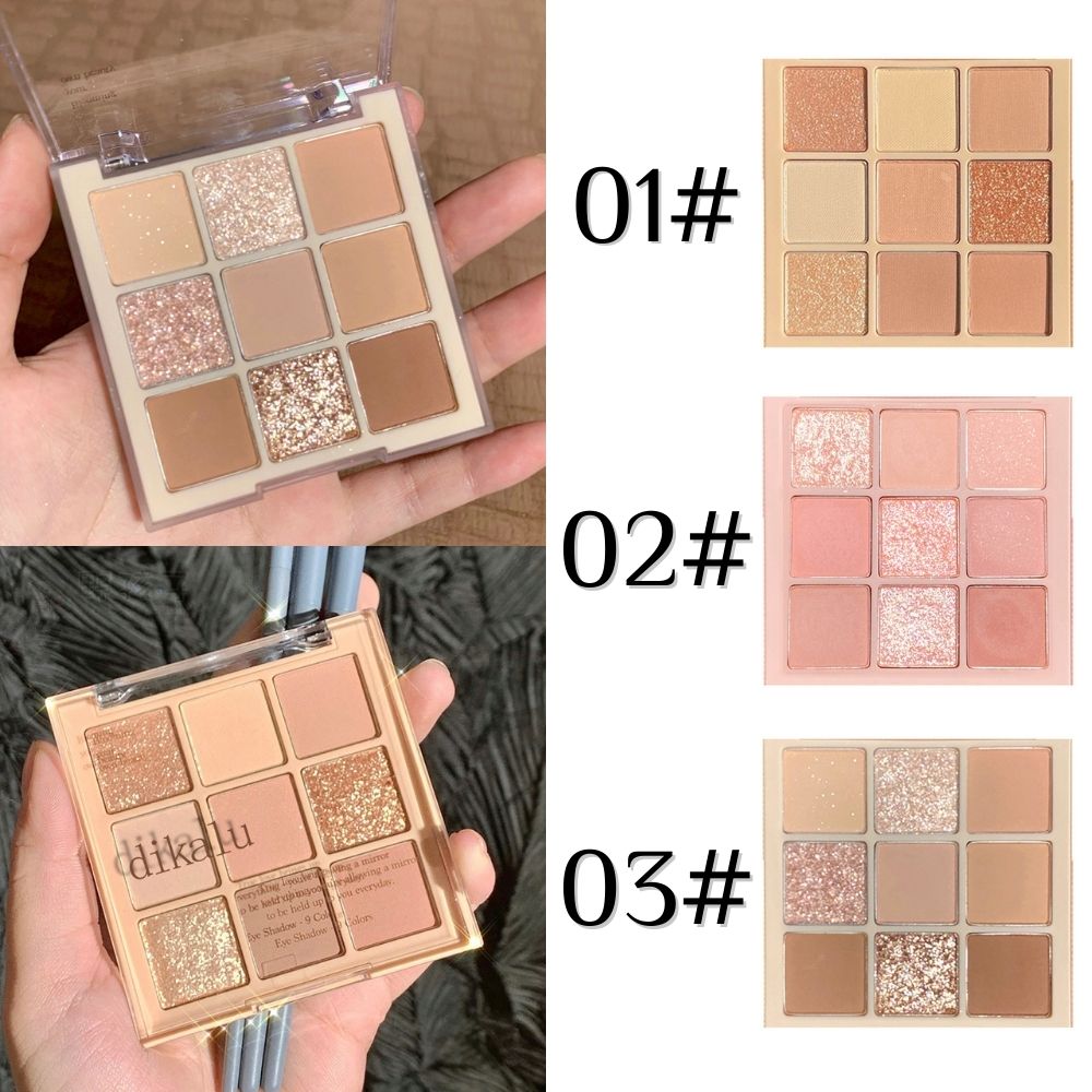 [Hàng mới về] Bảng Phấn Mắt 9 Màu Lì Và Màu Ánh Ngọc Trang Điểm Lâu Trôi | BigBuy360 - bigbuy360.vn