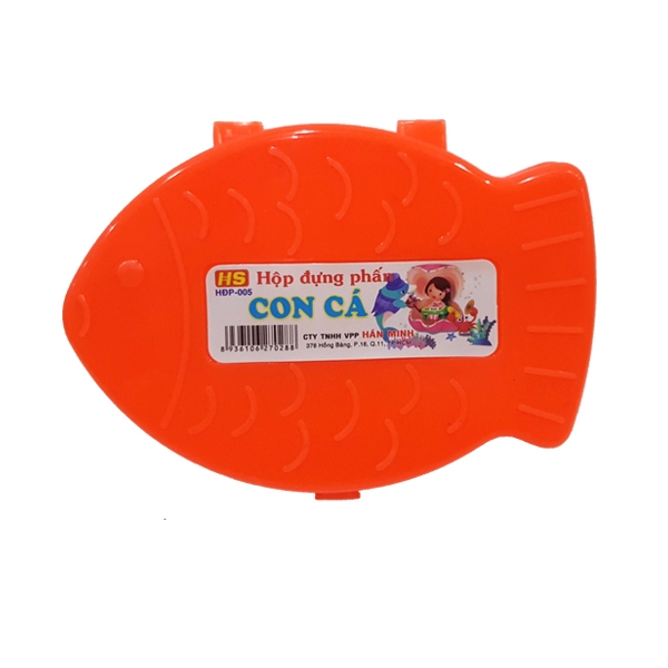 Hộp Đựng Phấn Con Cá HĐP-005 - Màu Cam